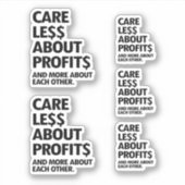 気に収益が少ない シール (正面)