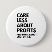 気に収益が少ない 缶バッジ (正面)