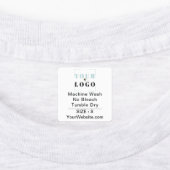 気に指示とサイズの正方形の白い服 ラベル (貼付)