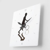 気に無料の スクエア壁時計 (傾斜)