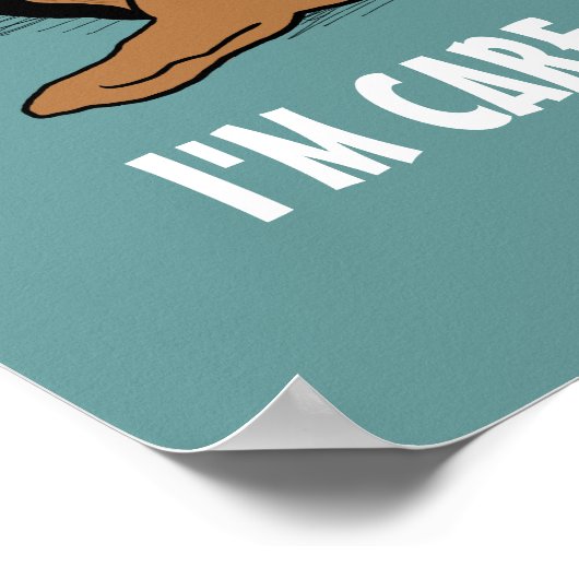 気に無料ビーグル – かわいい犬とカスタム文字 ポスター (角)