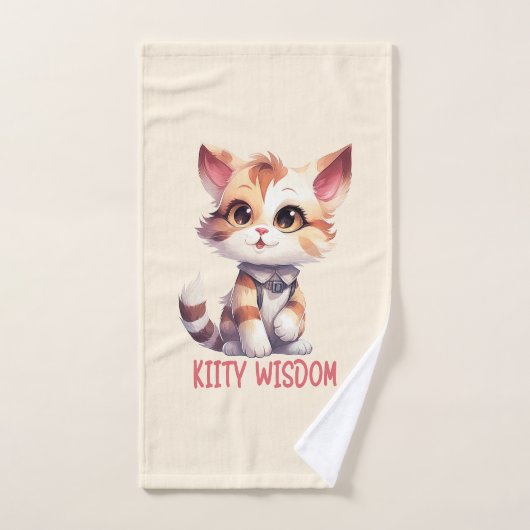 気に猫の素直よくはしゃぐデザイン バスタオルセット (ハンドタオル)