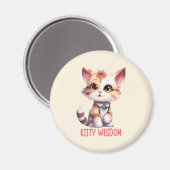 気に猫の素直よくはしゃぐデザイン マグネット (正面/裏面)