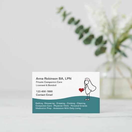 気に連気にLPNナース 名刺 (スタンド正面)