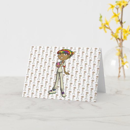 気に カード (黄色い花)