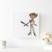 気に スクエア壁時計 (ホーム)