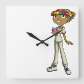 気に スクエア壁時計 (正面)