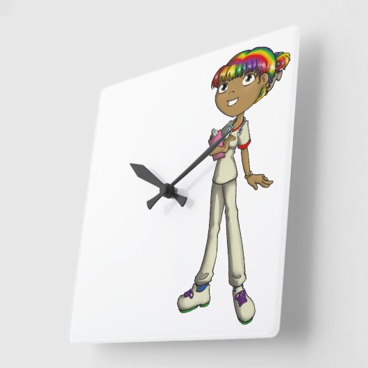 気に スクエア壁時計 (傾斜)