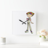 気に スクエア壁時計 (ホーム)