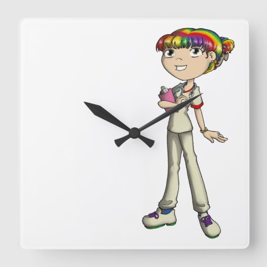 気に スクエア壁時計 (正面)