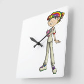 気に スクエア壁時計 (傾斜)