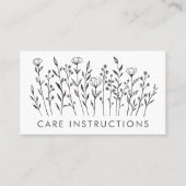 気にCHIC エレガント Wildflower Line Art 名刺 (正面)