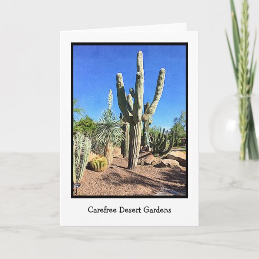 気にFree Desert Gardens 空白の Greeting Card カード (正面)