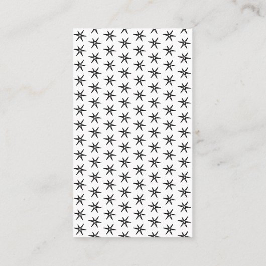 気にINSTRUCTIONS Boho お洒落 Line Art 名刺 (裏面)