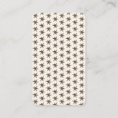 気にINSTRUCTIONS Boho お洒落 Line Art 名刺 (裏面)