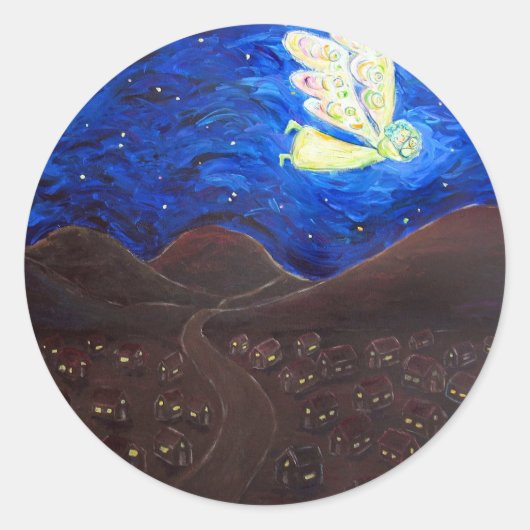 気にSoul Guardian Angelのステッカーカスタムの ラウンドシール (正面)