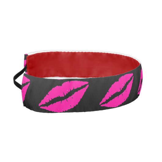 気のあるそぶりをしたなピンクの口紅 アスレチックヘッドバンド (左)