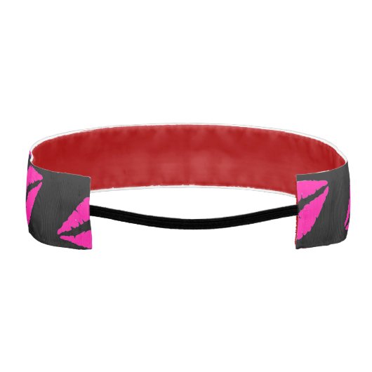 気のあるそぶりをしたなピンクの口紅 アスレチックヘッドバンド (裏面)