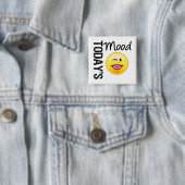 気のあるそぶりをしたな今日の気分の顔文字 缶バッジ (インサイチュ)