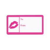 気のあるそぶりをしたキス ラベル (正面)