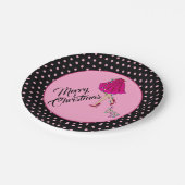 気のあるそぶりをしたクリスマス紙プレート ペーパープレート (アングル)