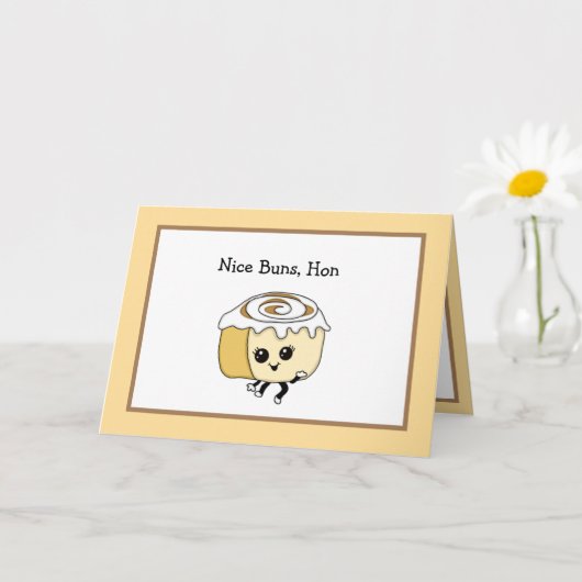 気のあるそぶりをしたシナモン転がフードプンロマンチックカード カード (小さな植物)