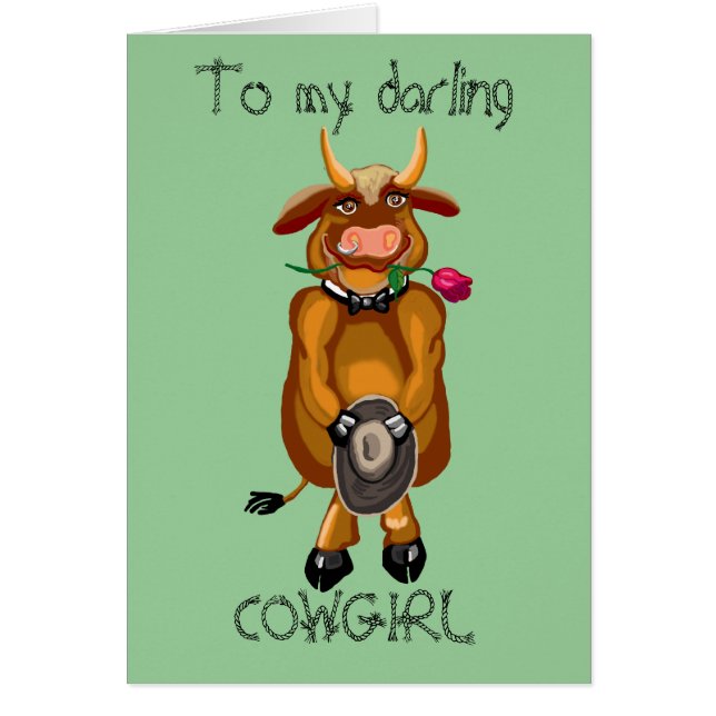 気のあるそぶりをした牛 (正面)