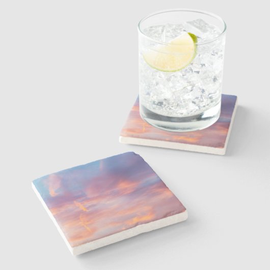 気のあるそぶりをした空 ストーンコースター (横)