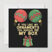 気の利いたクリスマス もし私のオーナメントが好きなら シーズンカード (正面)