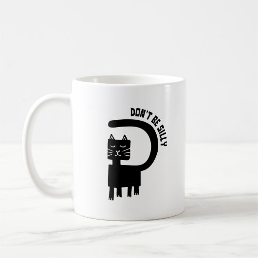 気の利いたコ間抜けーヒーおもしろいグするな コーヒーマグカップ (左)