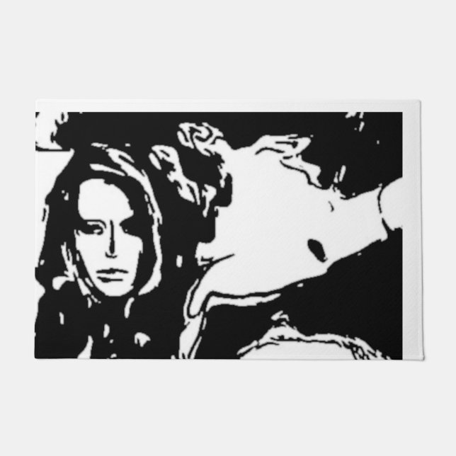 気の利いた女性 ドアマット (正面)