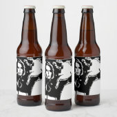 気の利いた女性 ビールラベル (ボトル)