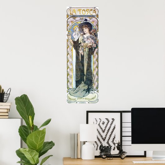 気の利いた女性 ポスター (ホームオフィス)