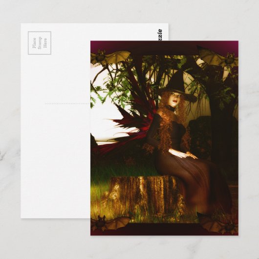 気の利いた女性 ポストカード (正面/裏面)