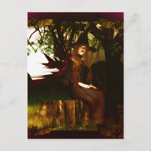 気の利いた女性 ポストカード (正面)