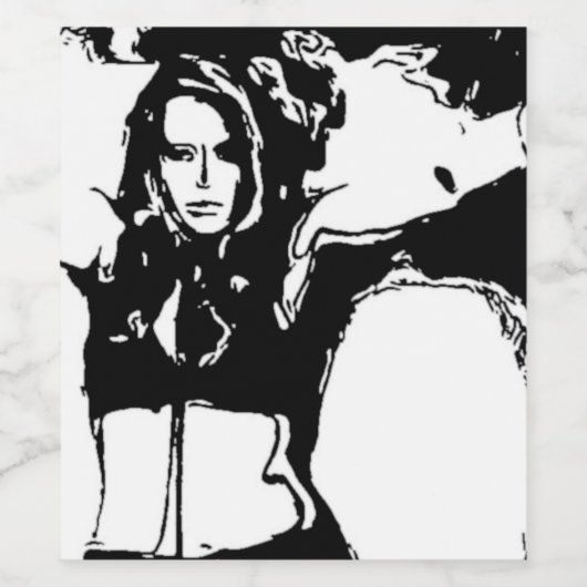 気の利いた女性 ワインラベル (シングルラベル)