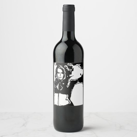 気の利いた女性 ワインラベル (正面)