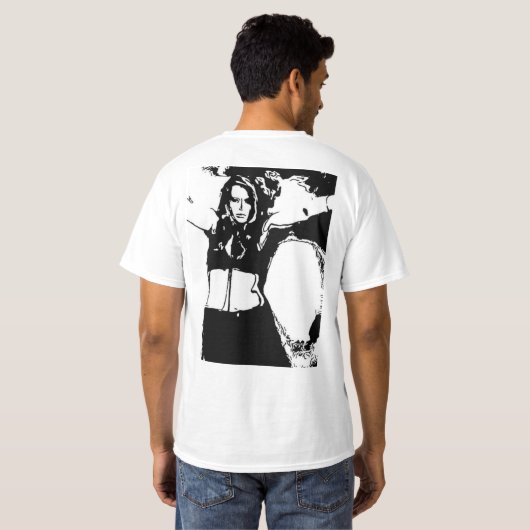 気の利いた女性 Tシャツ (裏面フル)