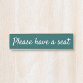 気の利いた「どうぞお座り下さい」 サインプレート (正面)