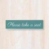 気の利いた「どうぞお座り下さい」 サインプレート (正面)