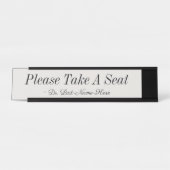 気の利いた「どうぞお座り下さい」 デスクネームプレート (正面)