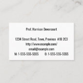 気の利いた、謙虚でプロフェッショナルの名刺 名刺 (裏面)