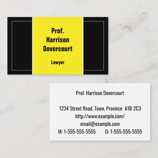 気の利いた、謙虚でプロフェッショナルの名刺 名刺 (正面/裏面)