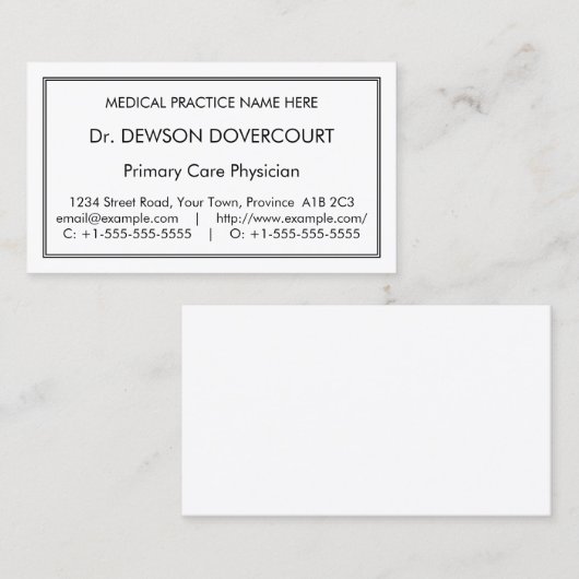 気の利いた、謙虚な名刺 名刺 (正面/裏面)