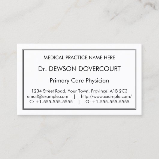 気の利いた、謙虚な名刺 名刺 (正面)