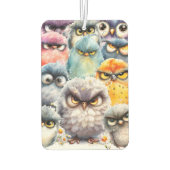 気の利おもしろいいた不機嫌な鳥のコレクション カーエアーフレッシュナー (裏面)