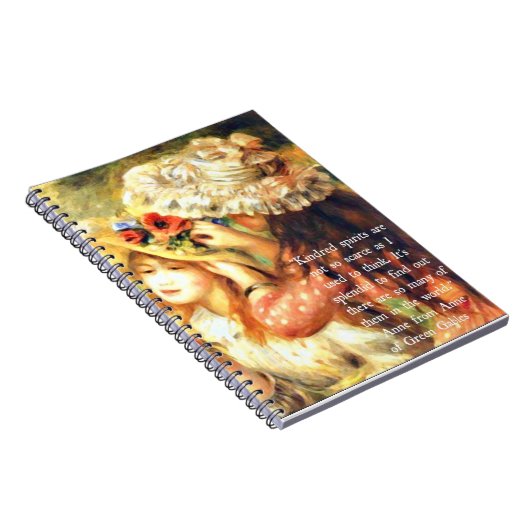 気の合う者同士-緑の切り妻の引用文のアン ノートブック (右側)