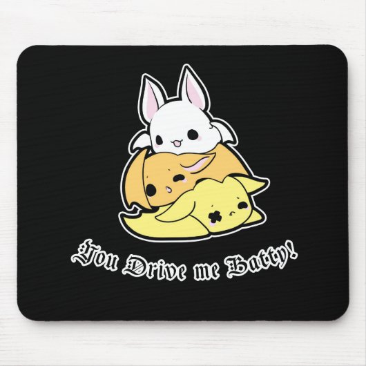 気の変な私を運転します! マウスパッド (正面)