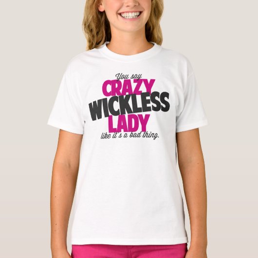 気の変熱狂するわった婦人は悪いことだ Tシャツ (正面)