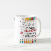 気の小さい人には大きなハート教えが必要先生 コーヒーマグカップ (正面右)